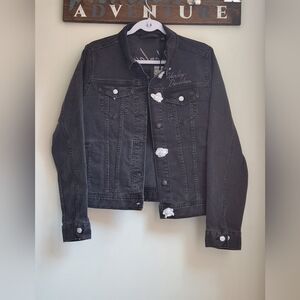 Harley Davidson Black Denim Jacket Women's Size S